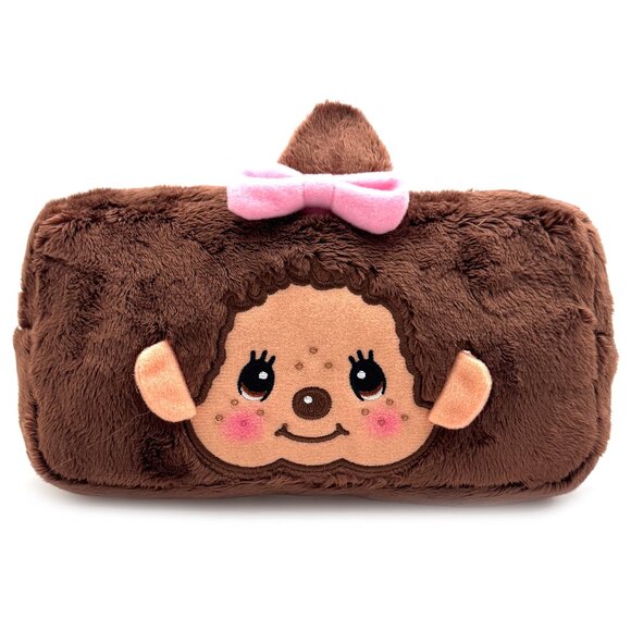 Monchhichi-Chan Face Plush Cosmetic Bag - Picture 1 of 6